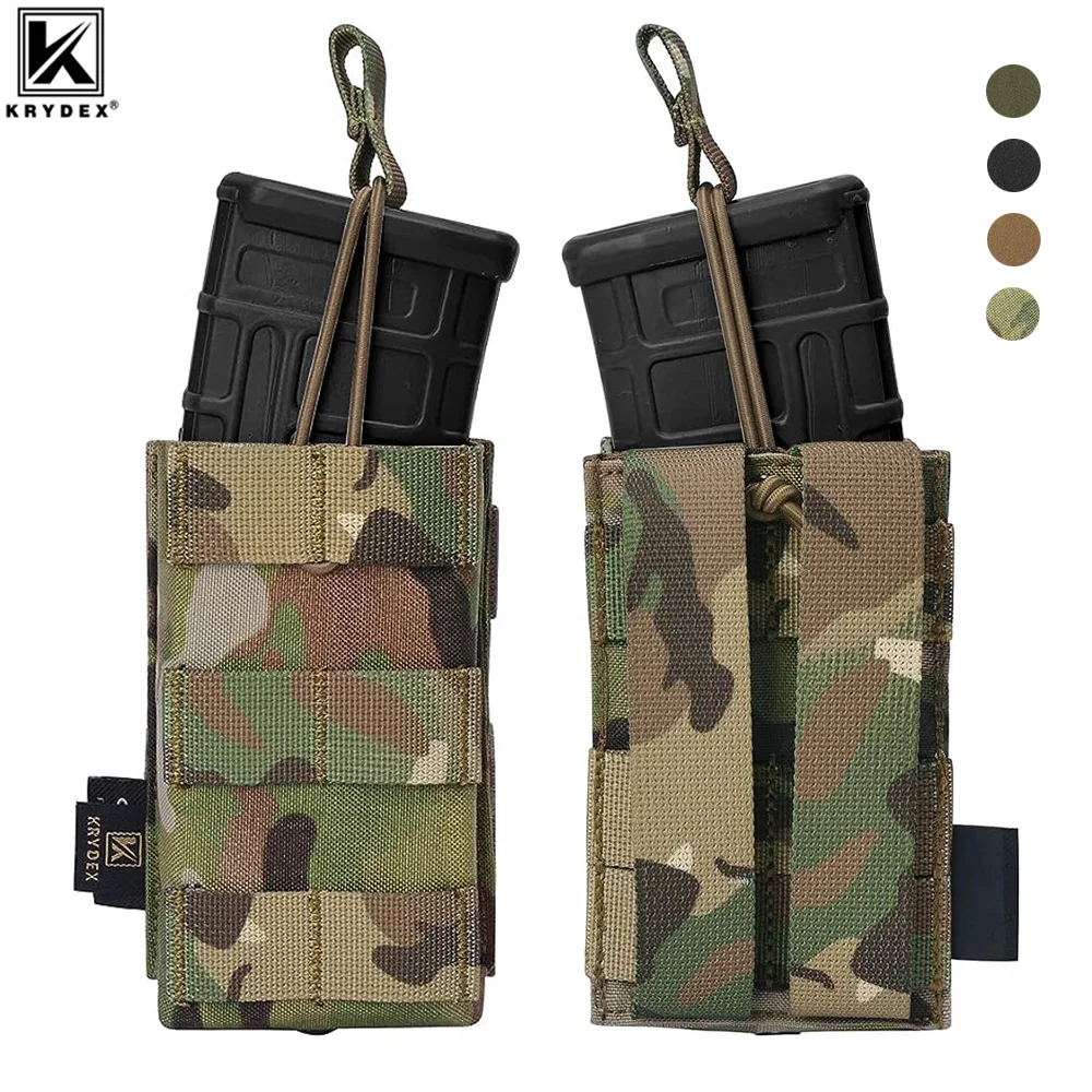 KRYDEX Tactical Modular Single Mag Pouch Open Top MOLLE Strap for M4 M16 Rifle 5.56 .223mm Magazines Hunting Accessories
KRYDEX Tactical Modular Single Mag Pouch Open Top MOLLE Strap for M4 M16 Rifle 5.56 .223mm Magazines Hunting Accessories