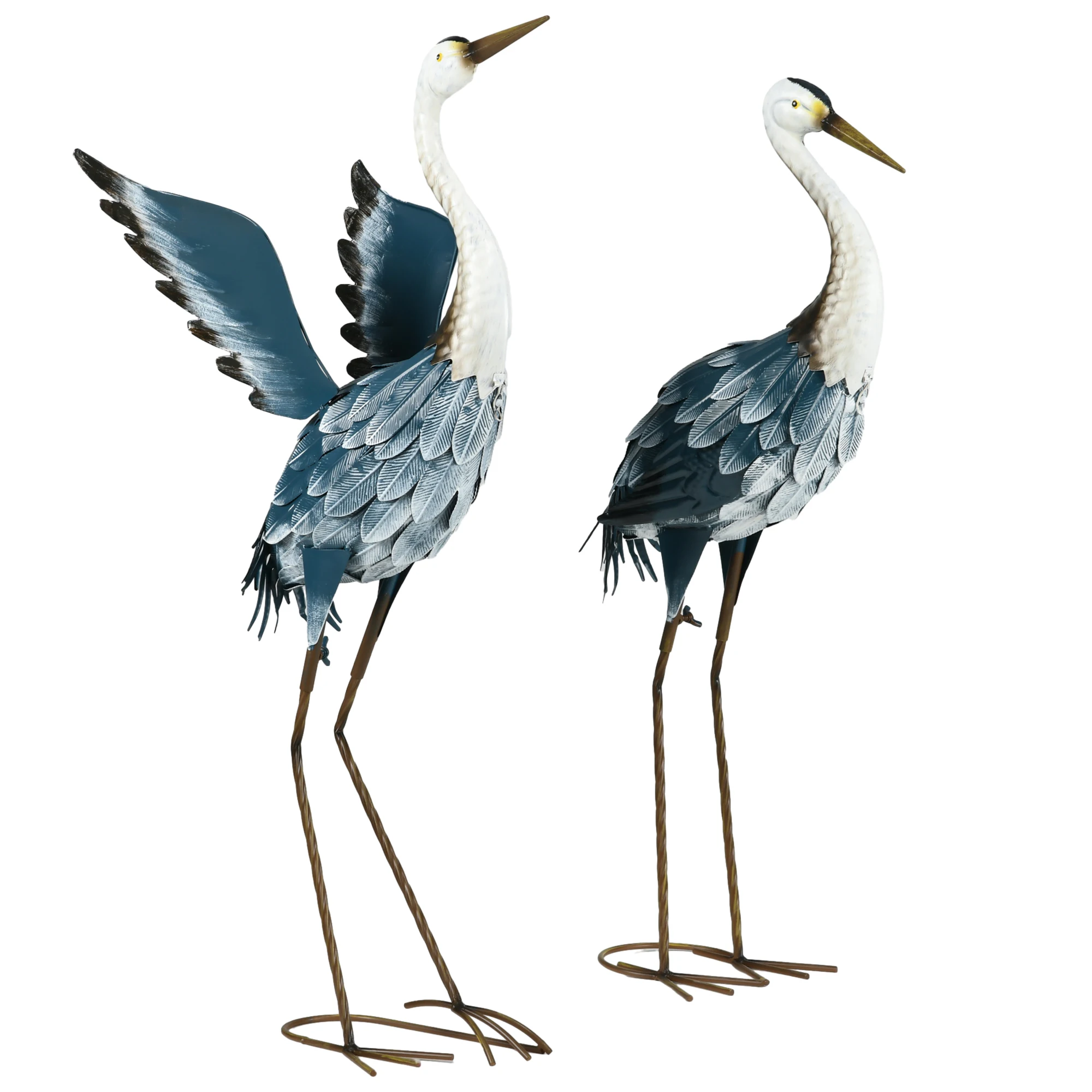 Heron Garden Statues, Standing Garden Ornament, Metal Garden Gift with Stakes, Blue & White
Heron Garden Statues, Standing Garden Ornament, Metal Garden Gift with Stakes, Blue & White