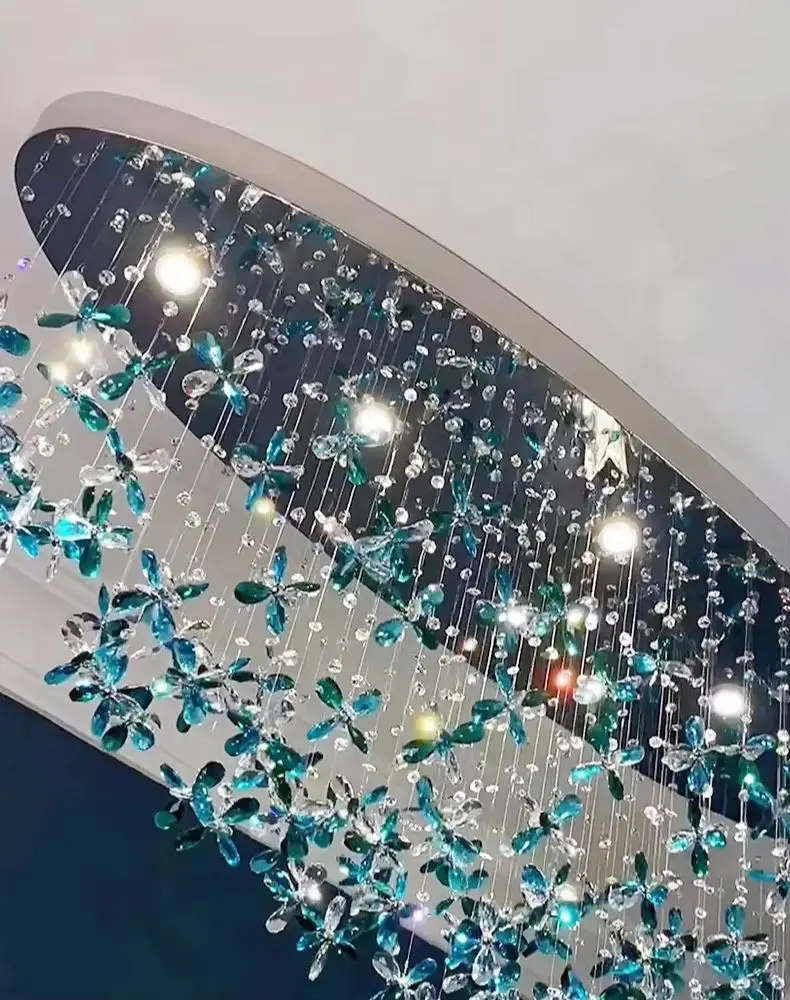 Creative Oval Design Crystal Chandelier LED Colorful Indoor Lighting for Living Dining Room Home Decor Unique Lamp Fixture
Creative Oval Design Crystal Chandelier LED Colorful Indoor Lighting for Living Dining Room Home Decor Unique Lamp Fixture