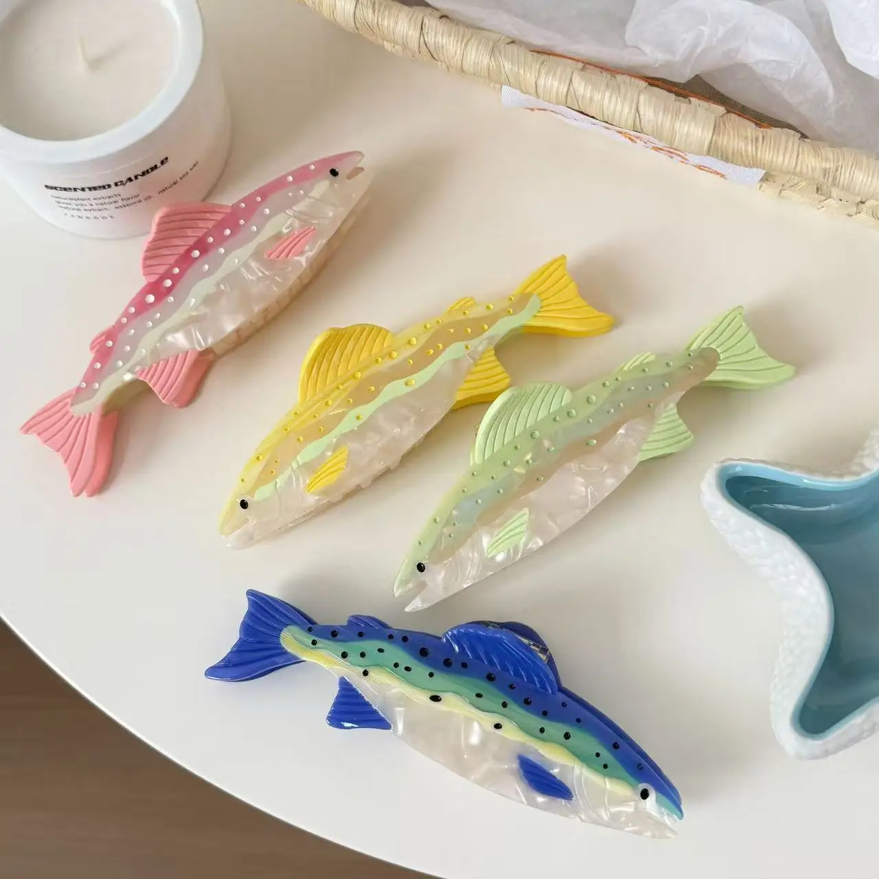 Trout Fish Hair Claw Shell Pattern Acetate Claw Clip Summer Trendy Hair Clip for Women Girls Hair Accessories New 2026
Trout Fish Hair Claw Shell Pattern Acetate Claw Clip Summer Trendy Hair Clip for Women Girls Hair Accessories New 2026