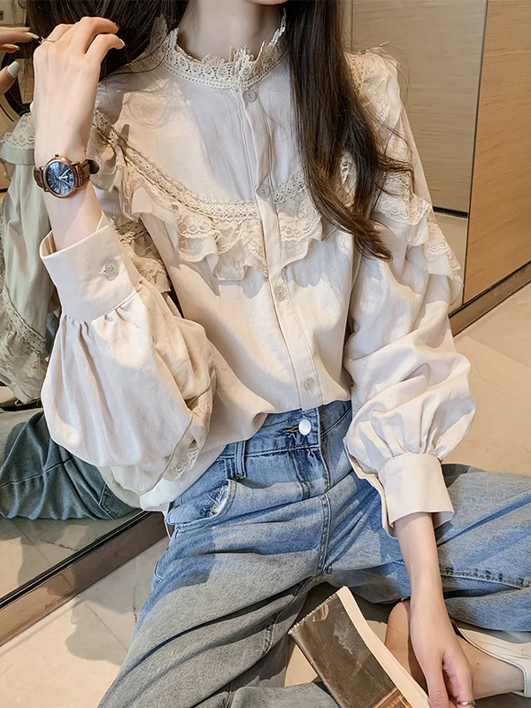 White Chiffon Shirt Women's Autumn Fashion 2025 New Korean Version Lace Trim Design Sensation Small Audience Very Fairy Top
White Chiffon Shirt Women's Autumn Fashion 2025 New Korean Version Lace Trim Design Sensation Small Audience Very Fairy Top