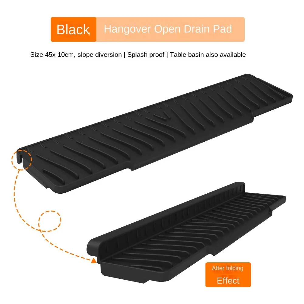 Portable Silicone Drain Mat 45cm Lengthen Anti-slip Kitchen Sink Holder Faucet Accessories Soap Rack for Bathroom
Portable Silicone Drain Mat 45cm Lengthen Anti-slip Kitchen Sink Holder Faucet Accessories Soap Rack for Bathroom