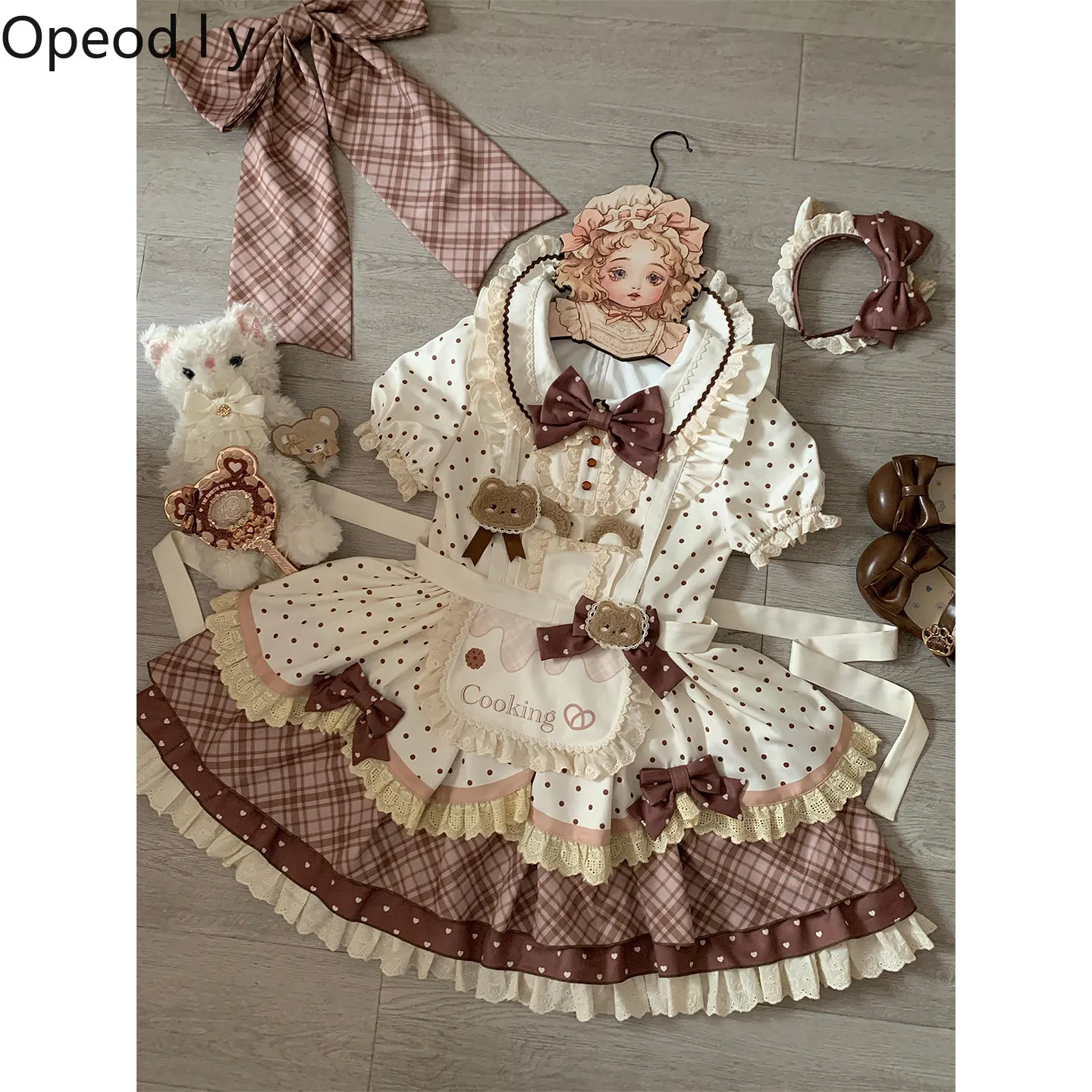 Original Brown Bear Baker Op Short Sleeve Dress Cute Girl Lolita Princess Dress Student Cos Short Lo Dress 2026 Summer
Original Brown Bear Baker Op Short Sleeve Dress Cute Girl Lolita Princess Dress Student Cos Short Lo Dress 2026 Summer