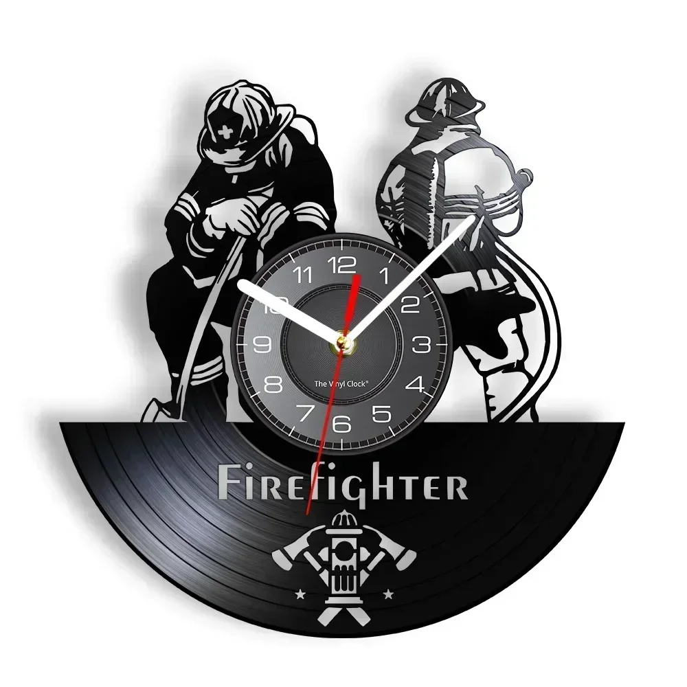 Firefighter Design Style Vinyl Record Wall Clock Retro Rescue Department Soldier Mural Firefighter Home Decoration Watch Gift
Firefighter Design Style Vinyl Record Wall Clock Retro Rescue Department Soldier Mural Firefighter Home Decoration Watch Gift