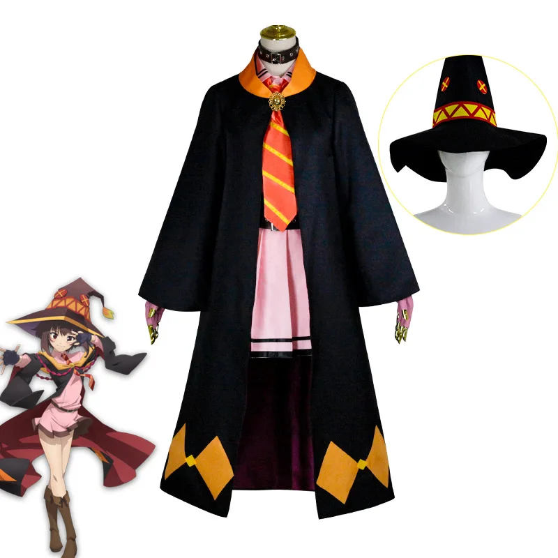Костюм для косплея Megumin, наряды для волшебных девочек, шляпа, плащ, костюм маленькой ведьмы на Хэллоуин, карнавальная вечеринка, униформа для ролевых игр для женщин
Костюм для косплея Megumin, наряды для волшебных девочек, шляпа, плащ, костюм маленькой ведьмы на Хэллоуин, карнавальная вечеринка, униформа для ролевых игр для женщин