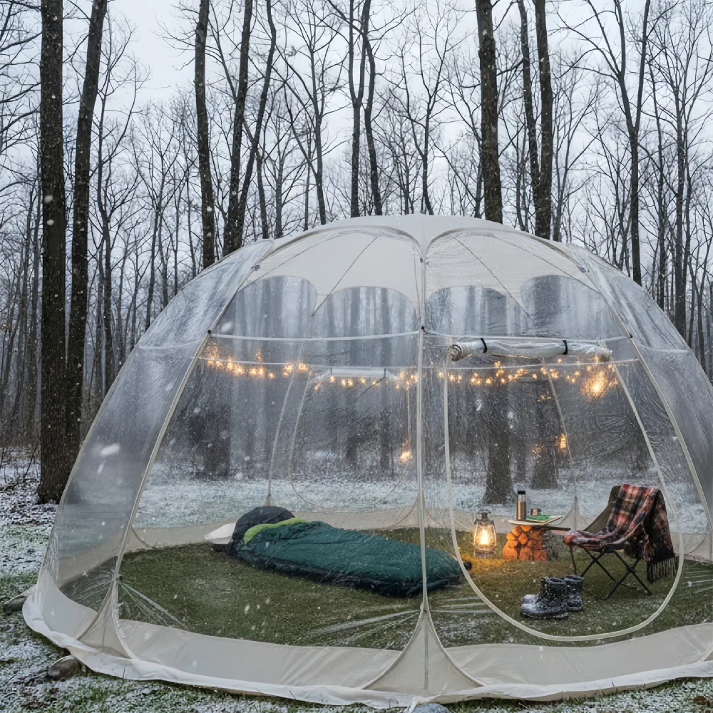 Large Pop-Up Bubble Tent Instant Igloo Weatherproof Outdoor Screen House for Camping Patios Cold Protection Oversize Pod
Large Pop-Up Bubble Tent Instant Igloo Weatherproof Outdoor Screen House for Camping Patios Cold Protection Oversize Pod
