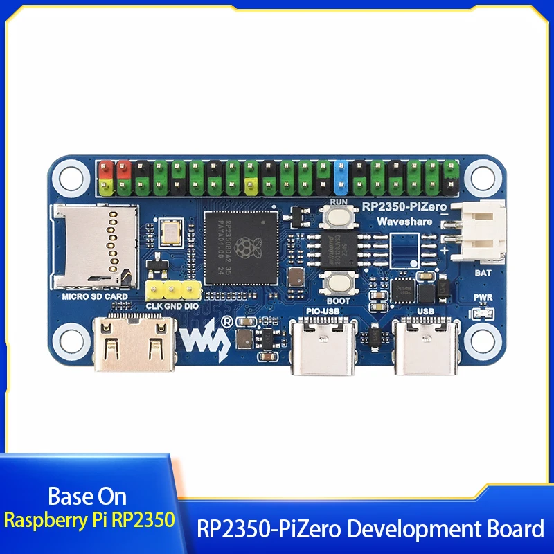 Плата разработки RP2350-PiZero на базе двухъядерного двухархитектурного процессора RP2350 для Raspberry Pi Pico 2
Плата разработки RP2350-PiZero на базе двухъядерного двухархитектурного процессора RP2350 для Raspberry Pi Pico 2