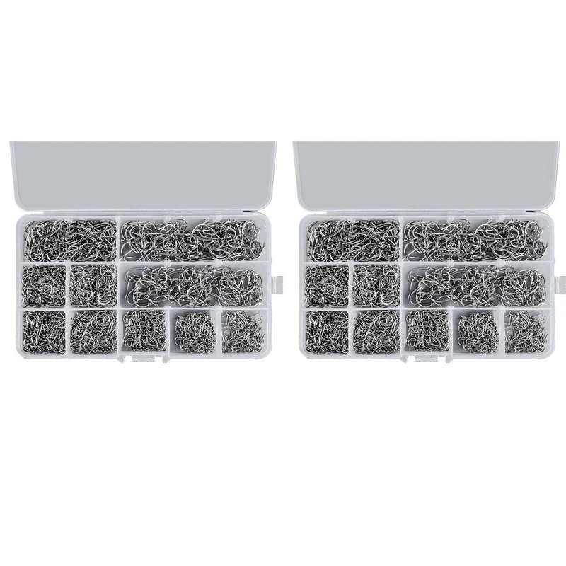 2000 PCS Fishing Hooks Set High Carbon Steel Barbed Fishhooks For Saltwater Freshwater Fishing Gear
2000 PCS Fishing Hooks Set High Carbon Steel Barbed Fishhooks For Saltwater Freshwater Fishing Gear