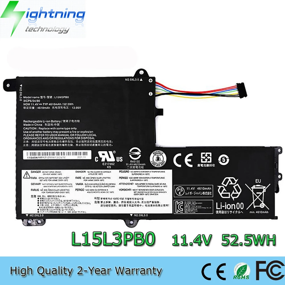 L15L3PB0 11.4V 52.5Wh Laptop Battery for Lenovo IdeaPad 330S-14AST 330S-14IKB 15IKB L15M3PB0 L15C3PB1
L15L3PB0 11.4V 52.5Wh Laptop Battery for Lenovo IdeaPad 330S-14AST 330S-14IKB 15IKB L15M3PB0 L15C3PB1