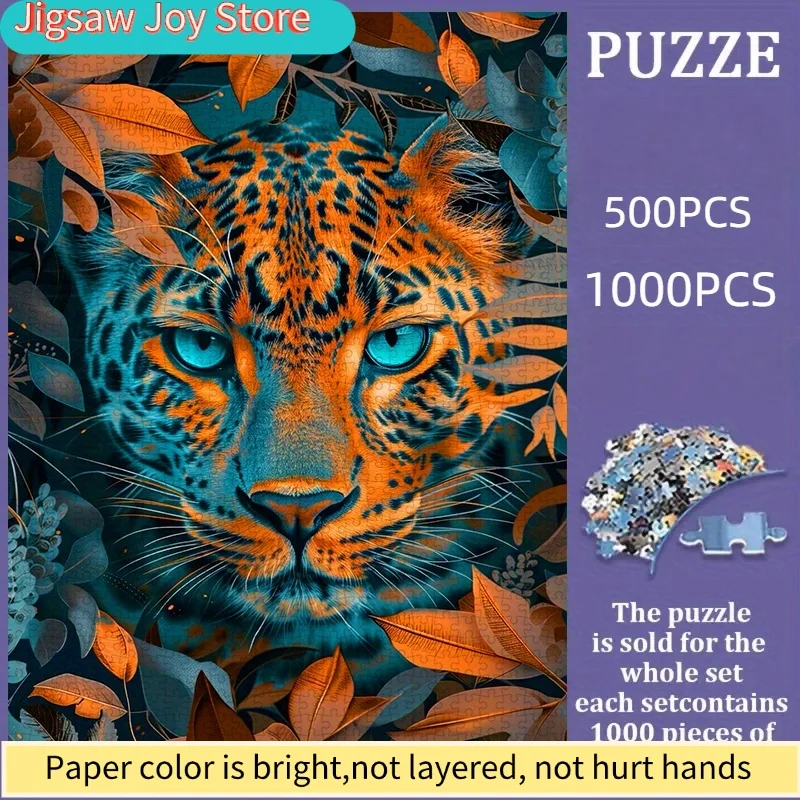 Пазл-головоломка на 500/1000 элементов, бумажный пазл, дизайн с леопардом, тема джунглей, сине-зеленые глаза леопарда, пазл для взрослых, подходит для: Хо
Пазл-головоломка на 500/1000 элементов, бумажный пазл, дизайн с леопардом, тема джунглей, сине-зеленые глаза леопарда, пазл для взрослых, подходит для: Хо