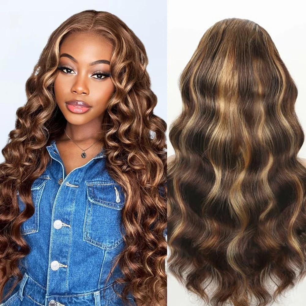 38Inch Highlight Ombre Body Wave Lace Front Wig Human Hair 13x6 HD Blonde Body Wave Lace Frontal Wigs 200% Density Colored #4/27
38Inch Highlight Ombre Body Wave Lace Front Wig Human Hair 13x6 HD Blonde Body Wave Lace Frontal Wigs 200% Density Colored #4/27