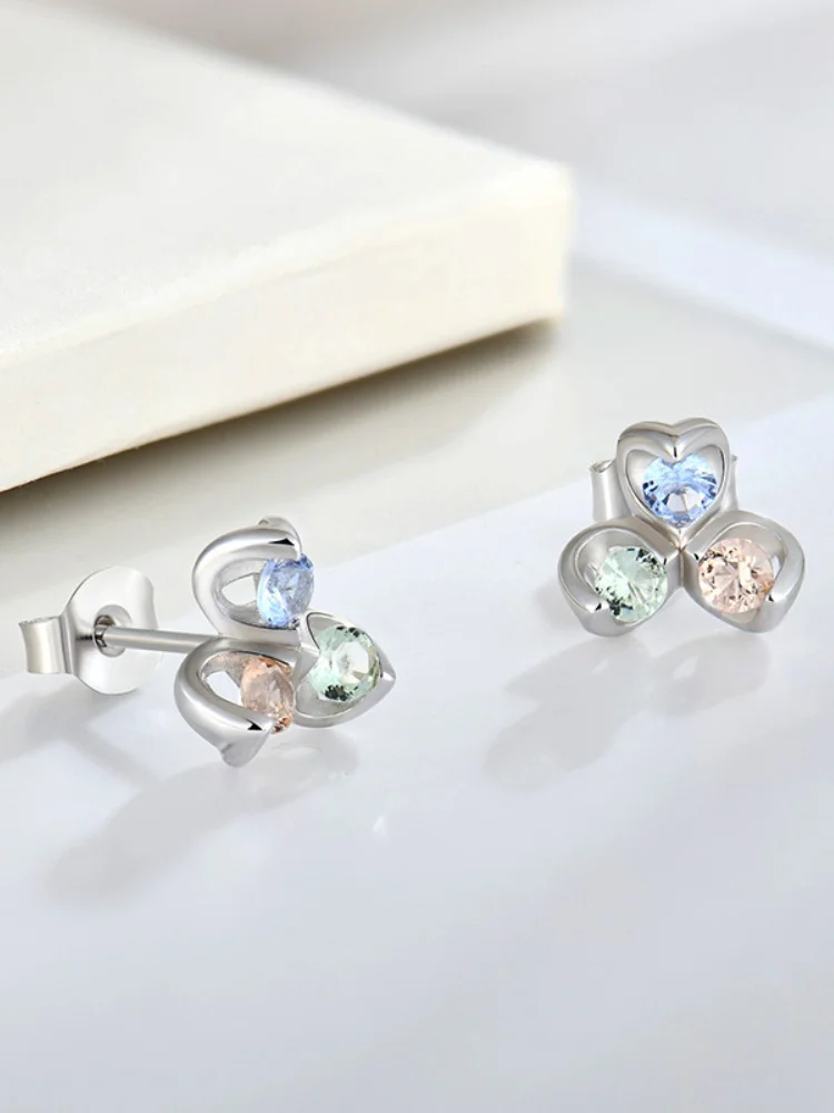 Clover Earrings Colorful Stud Earring Muticolor Zircons for Woman Fashion 2024
Clover Earrings Colorful Stud Earring Muticolor Zircons for Woman Fashion 2024