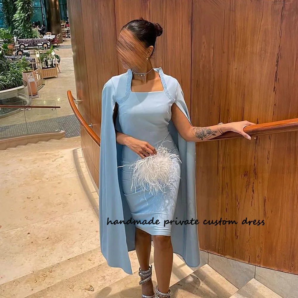 Blue Mermaid Saudi Arabic Evening Dresses with Jacket High Neck Dubai Muslim Wedding Party Gowns Dubai Formal Dress Tea Length
Blue Mermaid Saudi Arabic Evening Dresses with Jacket High Neck Dubai Muslim Wedding Party Gowns Dubai Formal Dress Tea Length