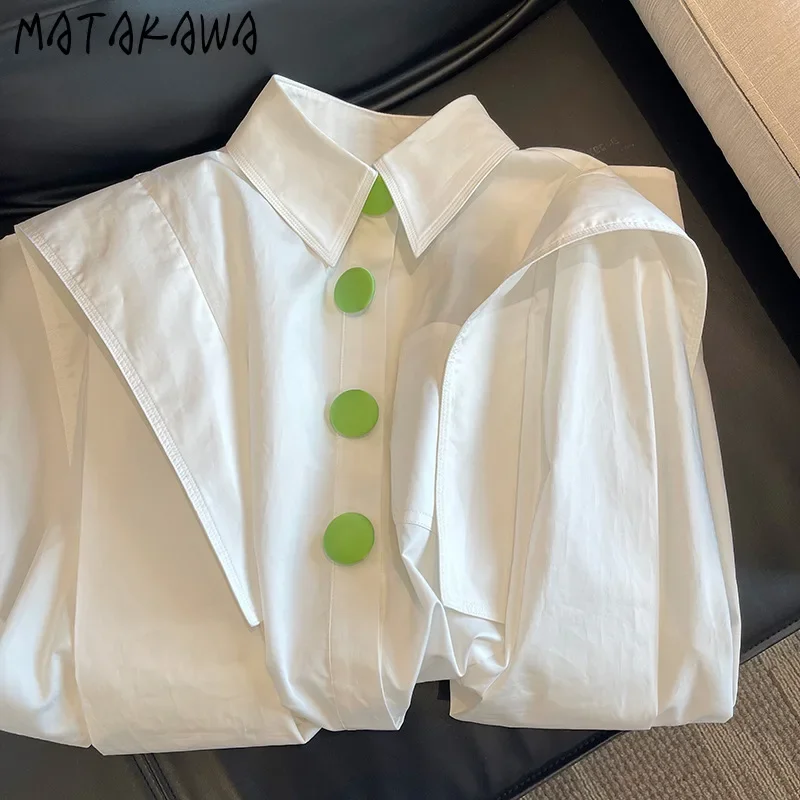 Рубашка и блузка Matakawa Женские однотонные, милая модная блузка в Корейском стиле, элегантные винтажные Простые повседневные блузки, весна-осень
Рубашка и блузка Matakawa Женские однотонные, милая модная блузка в Корейском стиле, элегантные винтажные Простые повседневные блузки, весна-осень