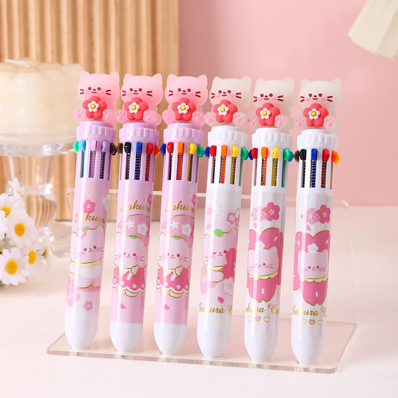 Flower Kitten 36pcs Ballpoint Pen Cartoon Set Ten Colors 0.7mm Side Press Painting Creative Student Stationery Lovely Gift
Flower Kitten 36pcs Ballpoint Pen Cartoon Set Ten Colors 0.7mm Side Press Painting Creative Student Stationery Lovely Gift