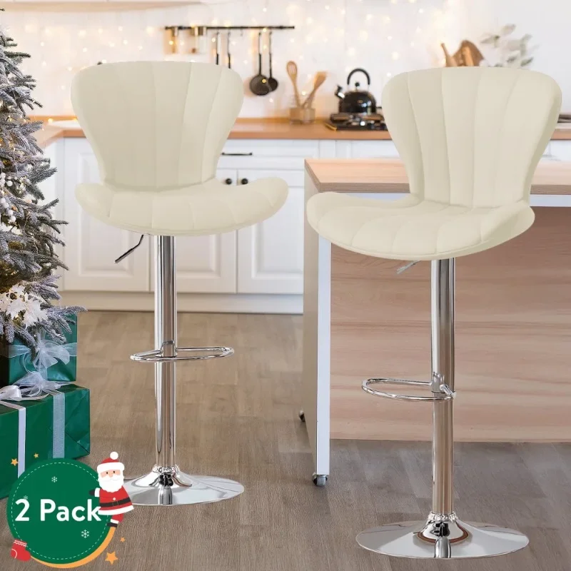 Bar Stools Set of 2,Adjustable Bentwood Barstools,Velvet Leather Upholstered Bar Chair with Back and Footrest, for Bar, Kitchen
Bar Stools Set of 2,Adjustable Bentwood Barstools,Velvet Leather Upholstered Bar Chair with Back and Footrest, for Bar, Kitchen