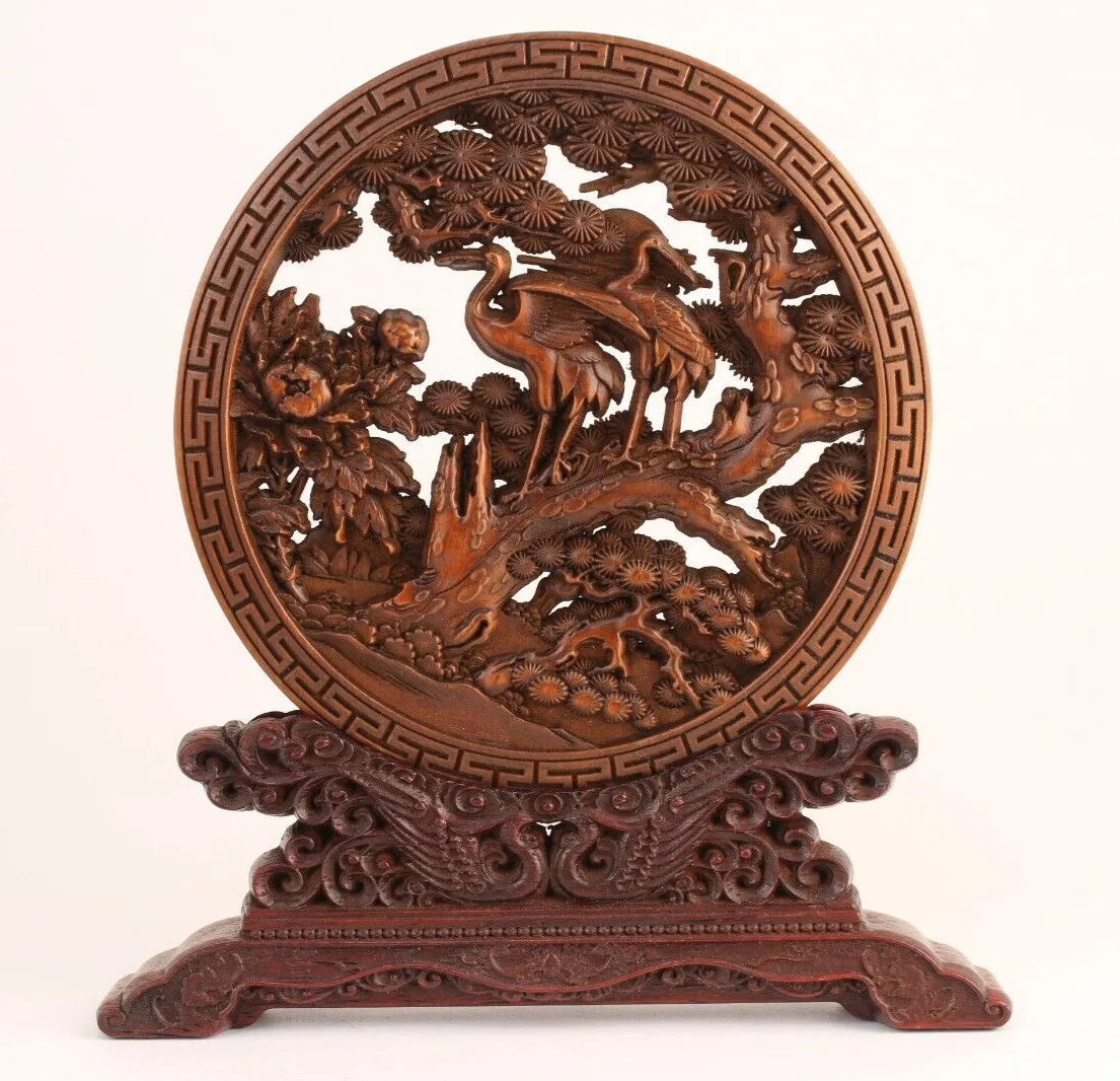 Chinese Boxwood Hand Carving Crane Pine Figure Statue Netsuke Collectable Gift
Chinese Boxwood Hand Carving Crane Pine Figure Statue Netsuke Collectable Gift