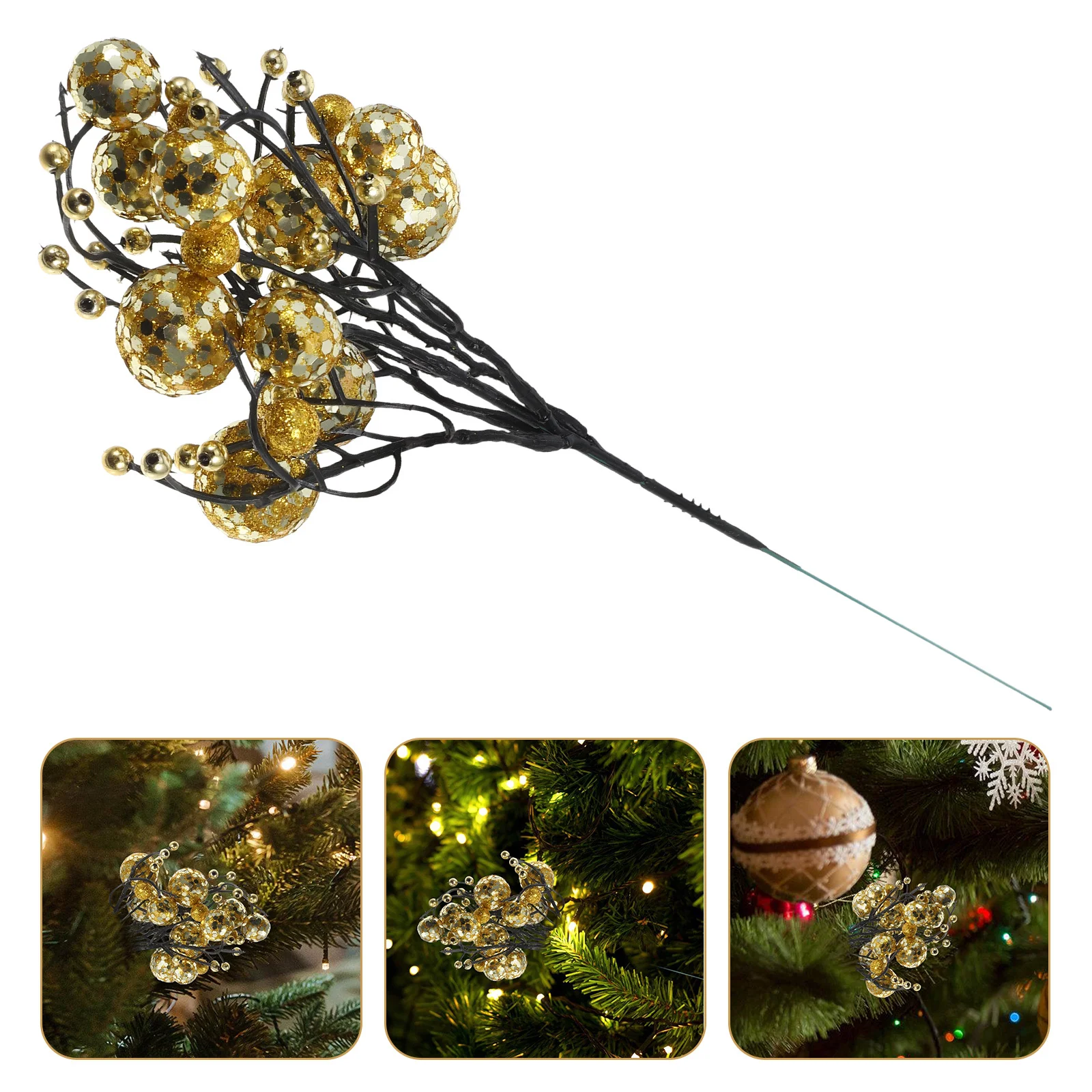 1pcs Artificial Glitter Berry Stems Golden Christmas Tree Decoration Diy Wreath Craft Holiday Home Decor Xmas Picks Faux Winter
1pcs Artificial Glitter Berry Stems Golden Christmas Tree Decoration Diy Wreath Craft Holiday Home Decor Xmas Picks Faux Winter