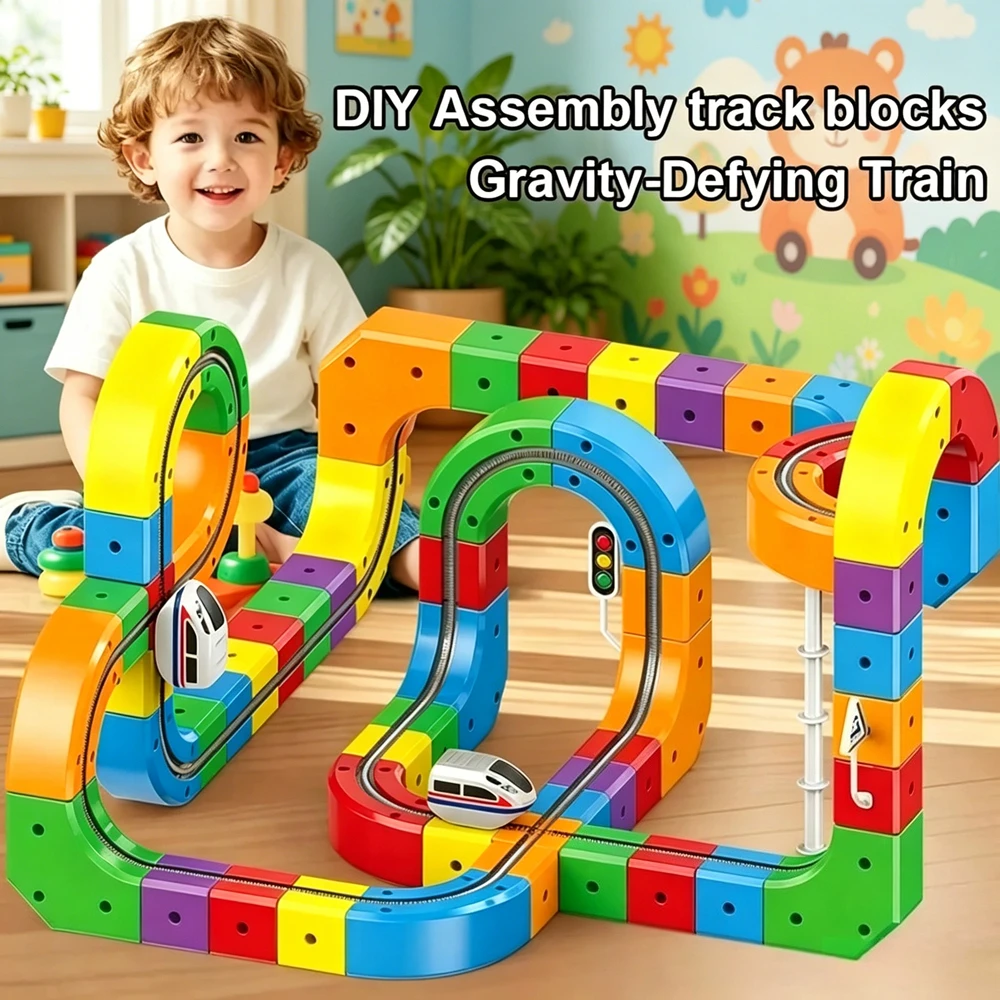 DIY Assembled Magnetic Train Track Set Anti-Gravity Electric Railway 3D Cube Rail Building Toy Creative Kids Birthday Gift
DIY Assembled Magnetic Train Track Set Anti-Gravity Electric Railway 3D Cube Rail Building Toy Creative Kids Birthday Gift
