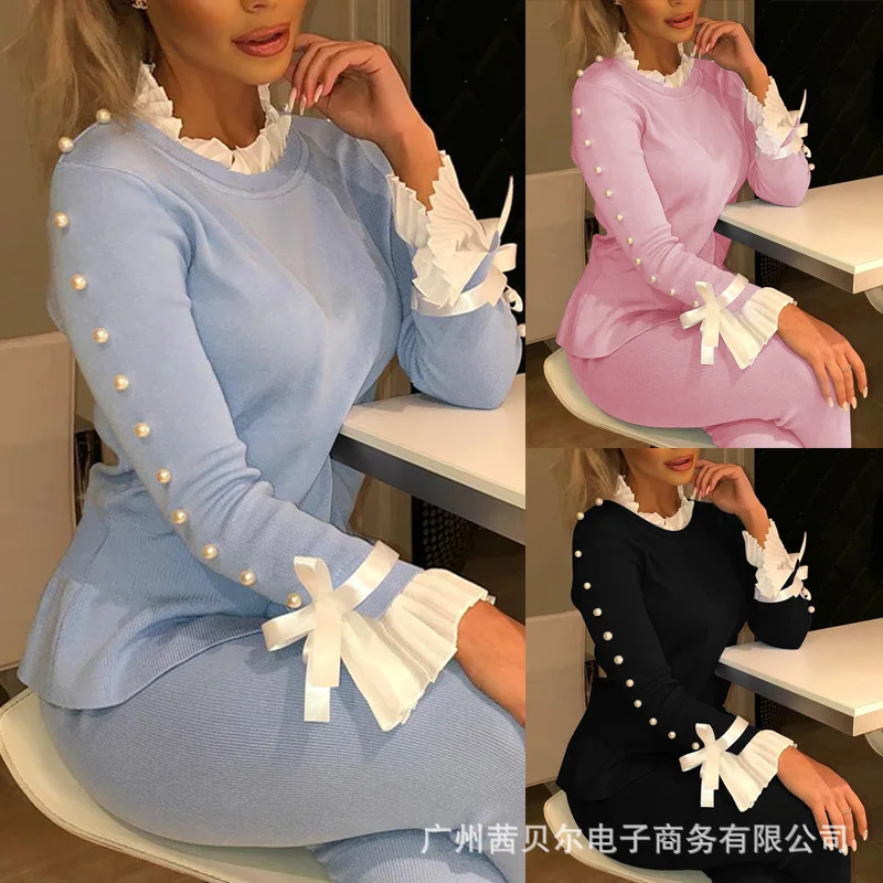 Женская модная повседневная блузка с длинными расклешенными рукавами и бантом, топ с жемчугом и бисером, однотонный пуловер
Женская модная повседневная блузка с длинными расклешенными рукавами и бантом, топ с жемчугом и бисером, однотонный пуловер