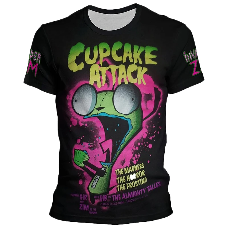 Забавные футболки с рисунком Invader Zim, модная уличная одежда, Ropa Hombre, женские повседневные футболки, милая детская одежда с короткими рукавами y2k
Забавные футболки с рисунком Invader Zim, модная уличная одежда, Ropa Hombre, женские повседневные футболки, милая детская одежда с короткими рукавами y2k