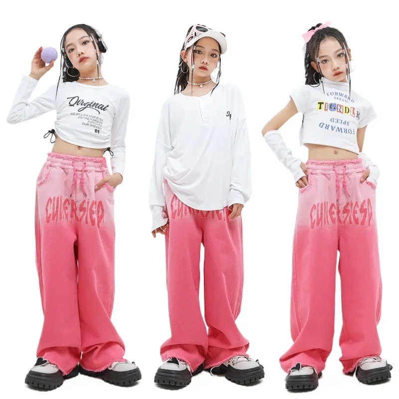 Kids Gilrs Hip Hop Jazz Stage Show Clothing Streetwear Long Sleeve T-shirts Wide Leg Pants Sets Children Performance Costumes
Kids Gilrs Hip Hop Jazz Stage Show Clothing Streetwear Long Sleeve T-shirts Wide Leg Pants Sets Children Performance Costumes