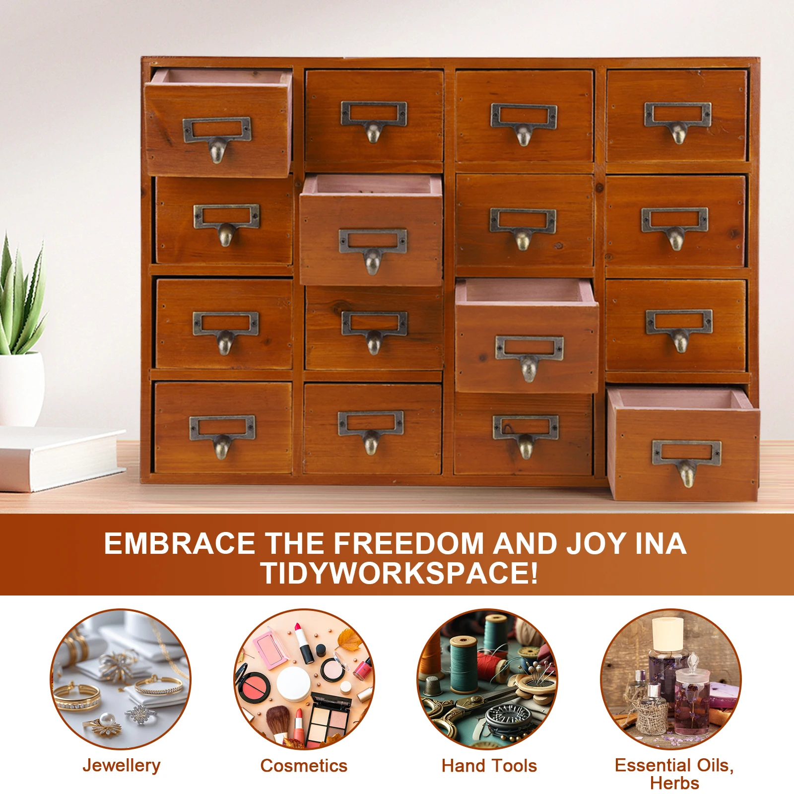 Desk Drawer Organizer Wooden Vintage Apothecary Cabinet with 16 Drawers Home Office & Tea & Dresser Bedroom Organization
Desk Drawer Organizer Wooden Vintage Apothecary Cabinet with 16 Drawers Home Office & Tea & Dresser Bedroom Organization