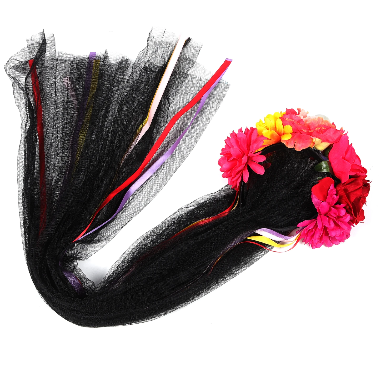 Skull Flower Dark Red Yellow Mesh Carnival Flower Headband Veil Hair Accessory for Halloween Costume Party cosplay
Skull Flower Dark Red Yellow Mesh Carnival Flower Headband Veil Hair Accessory for Halloween Costume Party cosplay
