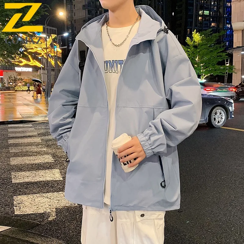 COMXZ 2024 Mens Solid Color Hooded Jacket Spring Autumn American Style Windbreaker Casual Versatile Lightweight Outerwear
COMXZ 2024 Mens Solid Color Hooded Jacket Spring Autumn American Style Windbreaker Casual Versatile Lightweight Outerwear
