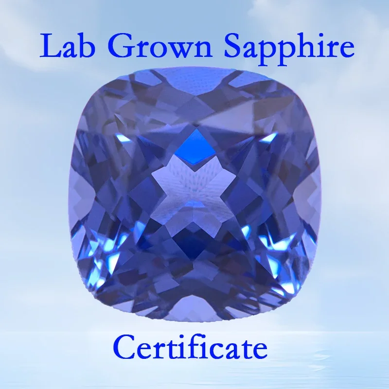 Lab Grown Sapphire Light Royal Blue Color VVS1 Square Cushion Shape Charm for Advanced Jewelry Making Selectable AGL Certificate
Lab Grown Sapphire Light Royal Blue Color VVS1 Square Cushion Shape Charm for Advanced Jewelry Making Selectable AGL Certificate