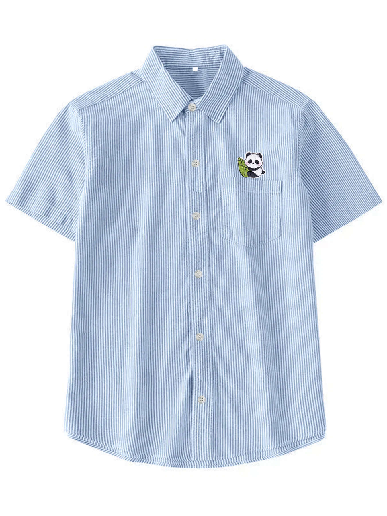 Summer Trendy Men's Casual Shirt with Fun Cartoon Print, Striped Collar and Short Sleeves
Summer Trendy Men's Casual Shirt with Fun Cartoon Print, Striped Collar and Short Sleeves