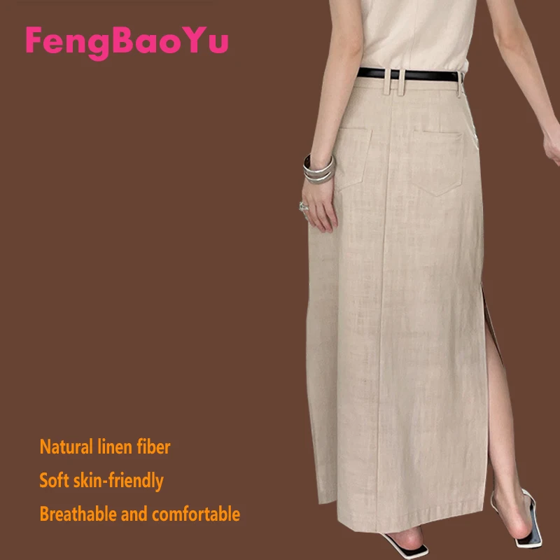 Fengbaoyu Flax Spring and Autumn women's Skirt Temperament Elegant Slim and Nude Skirt White Refreshing Breathable Fashion
Fengbaoyu Flax Spring and Autumn women's Skirt Temperament Elegant Slim and Nude Skirt White Refreshing Breathable Fashion