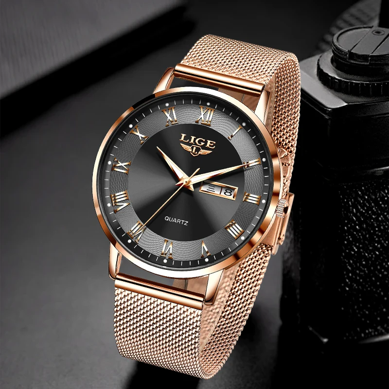 LIGE Original Simple Quartz Watches Male Fashion Luxury Casual Sport Mesh Belt Calendar Ultra Thin Waterproof Luminous Man Watch
LIGE Original Simple Quartz Watches Male Fashion Luxury Casual Sport Mesh Belt Calendar Ultra Thin Waterproof Luminous Man Watch