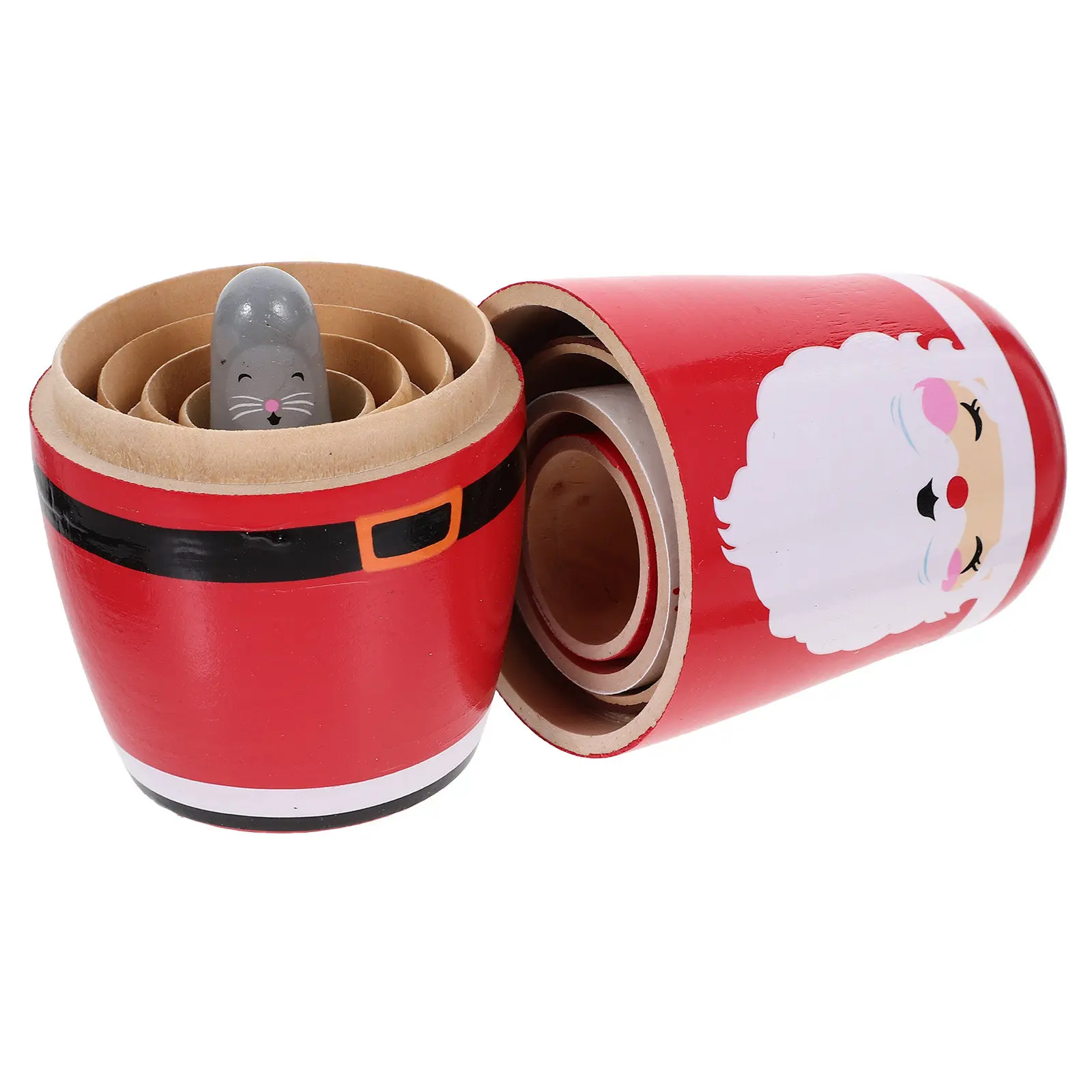 1Set Christmas Nesting Russian Style 5-Piece Wooden Stacking Set Safe Natural Wood Texture Clear Print Decor for Kids Home
1Set Christmas Nesting Russian Style 5-Piece Wooden Stacking Set Safe Natural Wood Texture Clear Print Decor for Kids Home