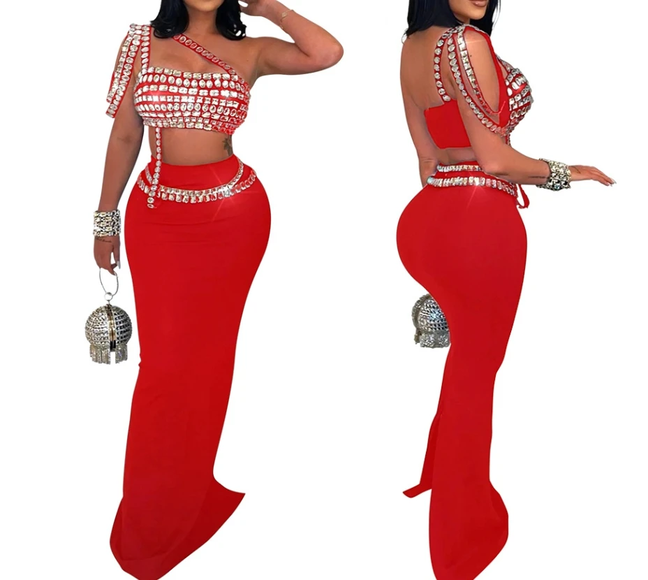 Women's Dress Fashionable Suspender Short Rhinestone Top Paired with Slim Fit Hip Hugging Skirt Sexy Elegant Retro Dress
Women's Dress Fashionable Suspender Short Rhinestone Top Paired with Slim Fit Hip Hugging Skirt Sexy Elegant Retro Dress