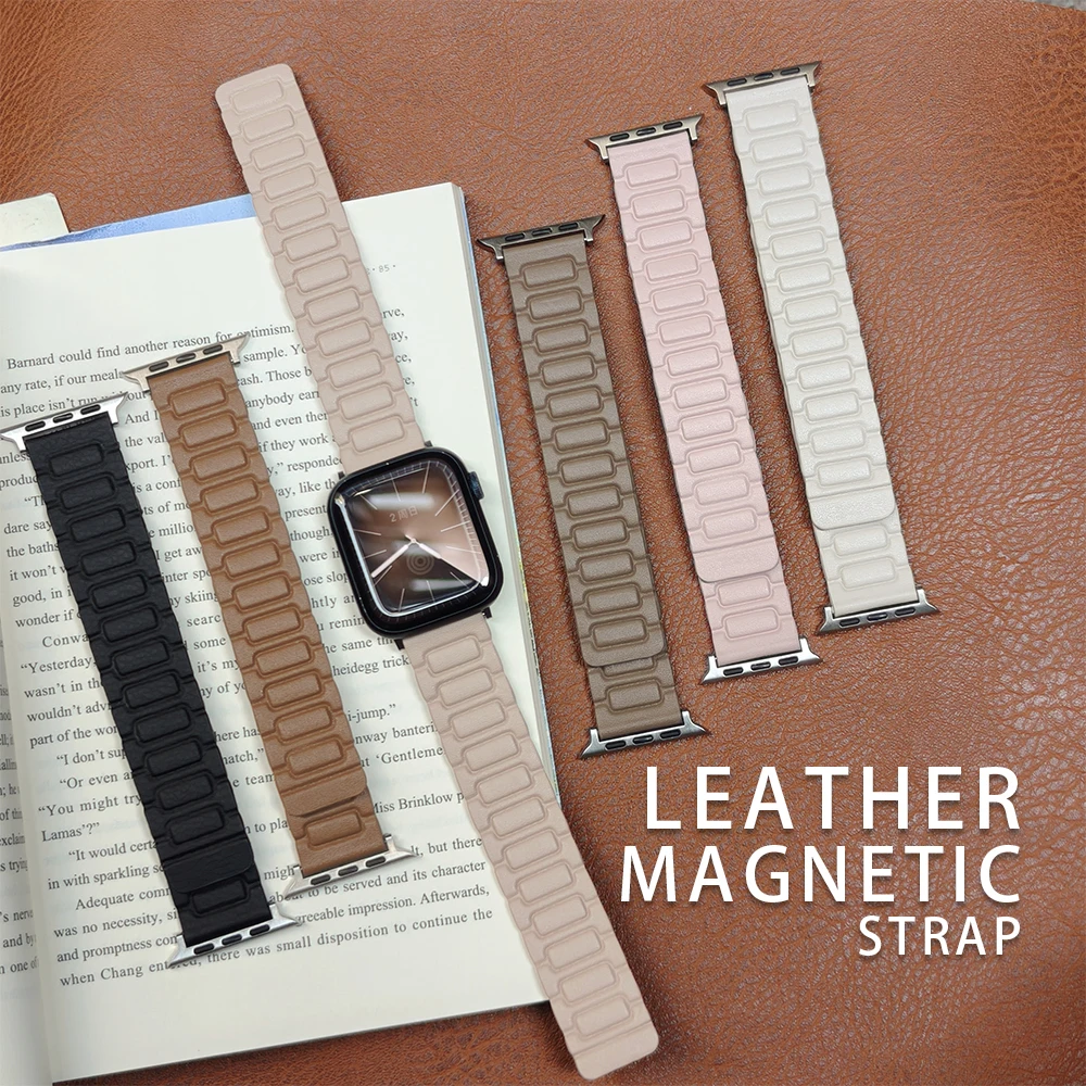 Leather Magnetic Strap for Apple Watch Ultra 2 49mm Soft Band for Iwatch Series 10 9 8 7 6 5 4 SE 3 46mm 45mm 44mm 41m 40mm 38mm
Leather Magnetic Strap for Apple Watch Ultra 2 49mm Soft Band for Iwatch Series 10 9 8 7 6 5 4 SE 3 46mm 45mm 44mm 41m 40mm 38mm