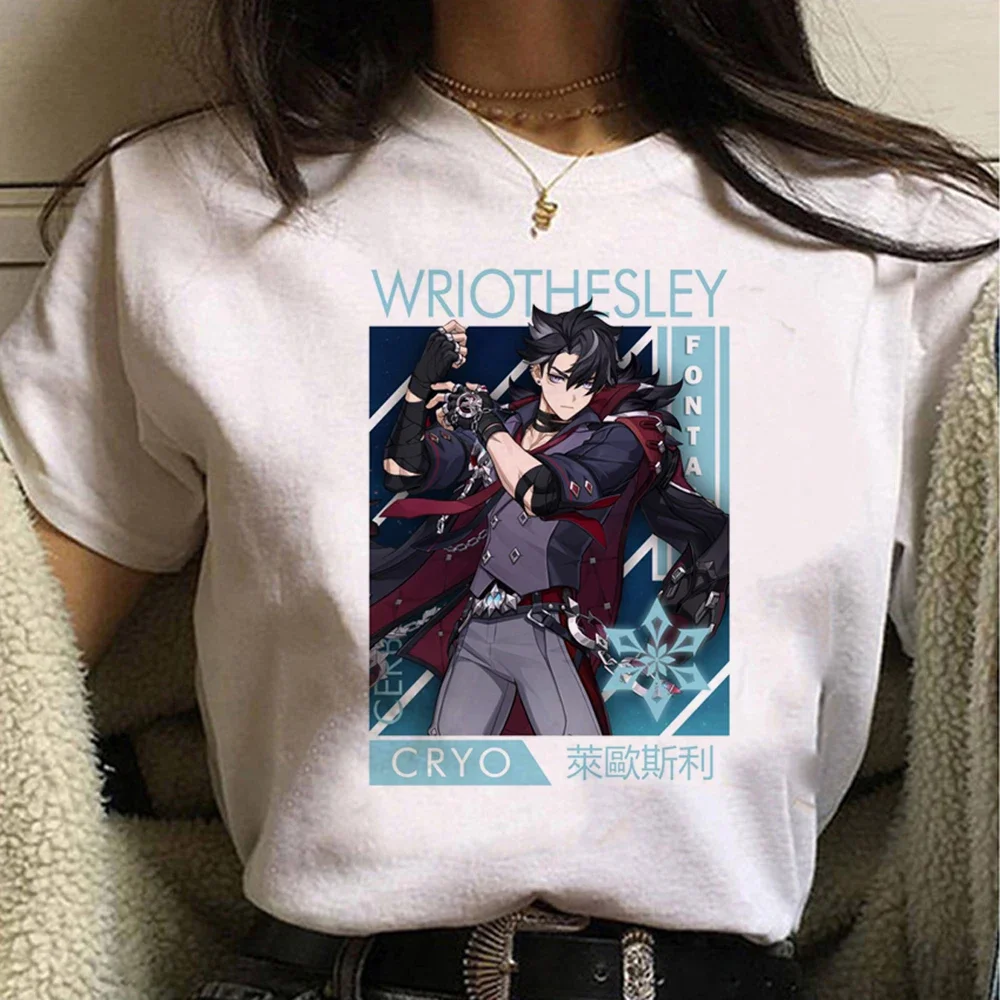 Genshin Impact Print T-shirt Women Fashion Wriothesley Cartoon Streetwear Harajuku Short Sleeve T Shirt Casual Y2k Clothing Tops
Genshin Impact Print T-shirt Women Fashion Wriothesley Cartoon Streetwear Harajuku Short Sleeve T Shirt Casual Y2k Clothing Tops