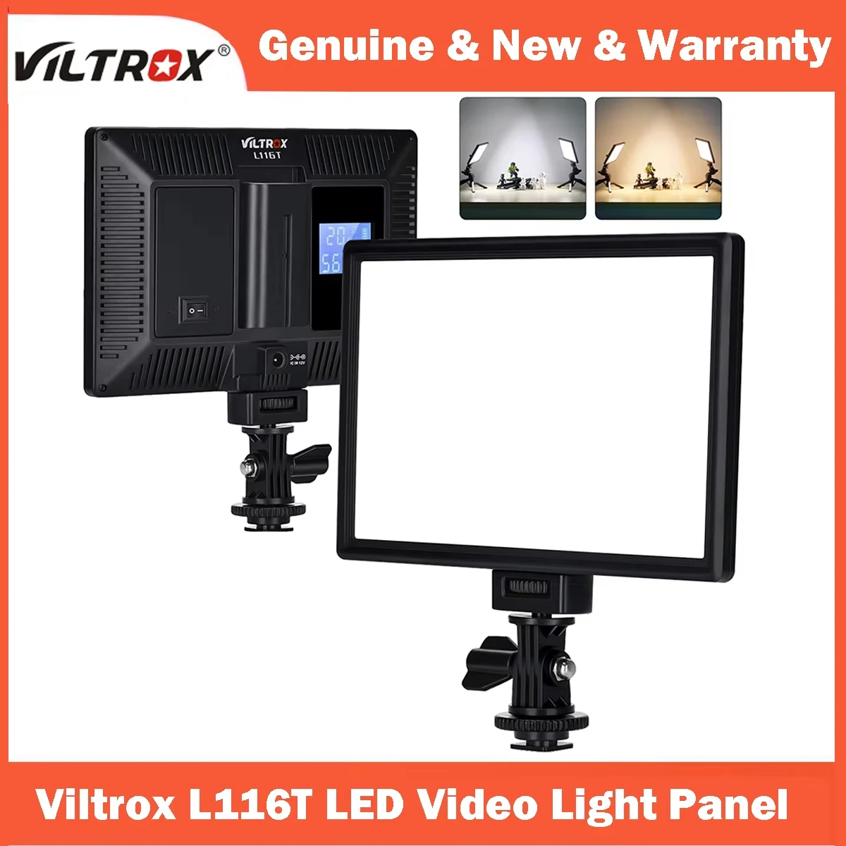 Viltrox L116T LED Video Light Ultra thin LCD Bi-Color & Dimmable DSLR Studio LED Light Lamp Panel for Camera DV Camcorder
Viltrox L116T LED Video Light Ultra thin LCD Bi-Color & Dimmable DSLR Studio LED Light Lamp Panel for Camera DV Camcorder