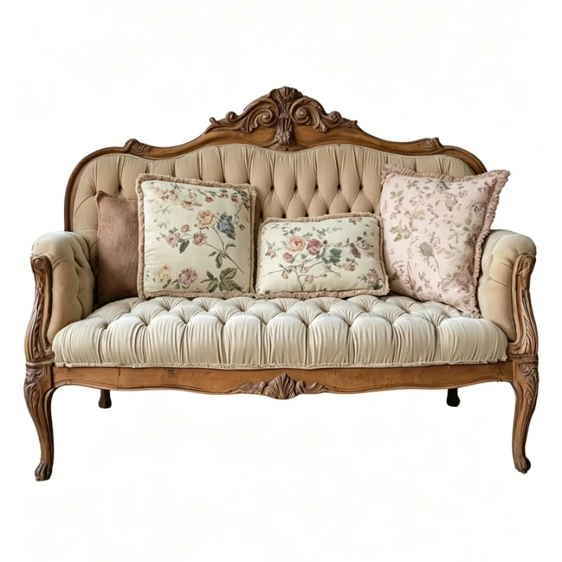 LMM French Solid Wood Carving Soft Bag Sofa French Leisure Double Sofa
LMM French Solid Wood Carving Soft Bag Sofa French Leisure Double Sofa