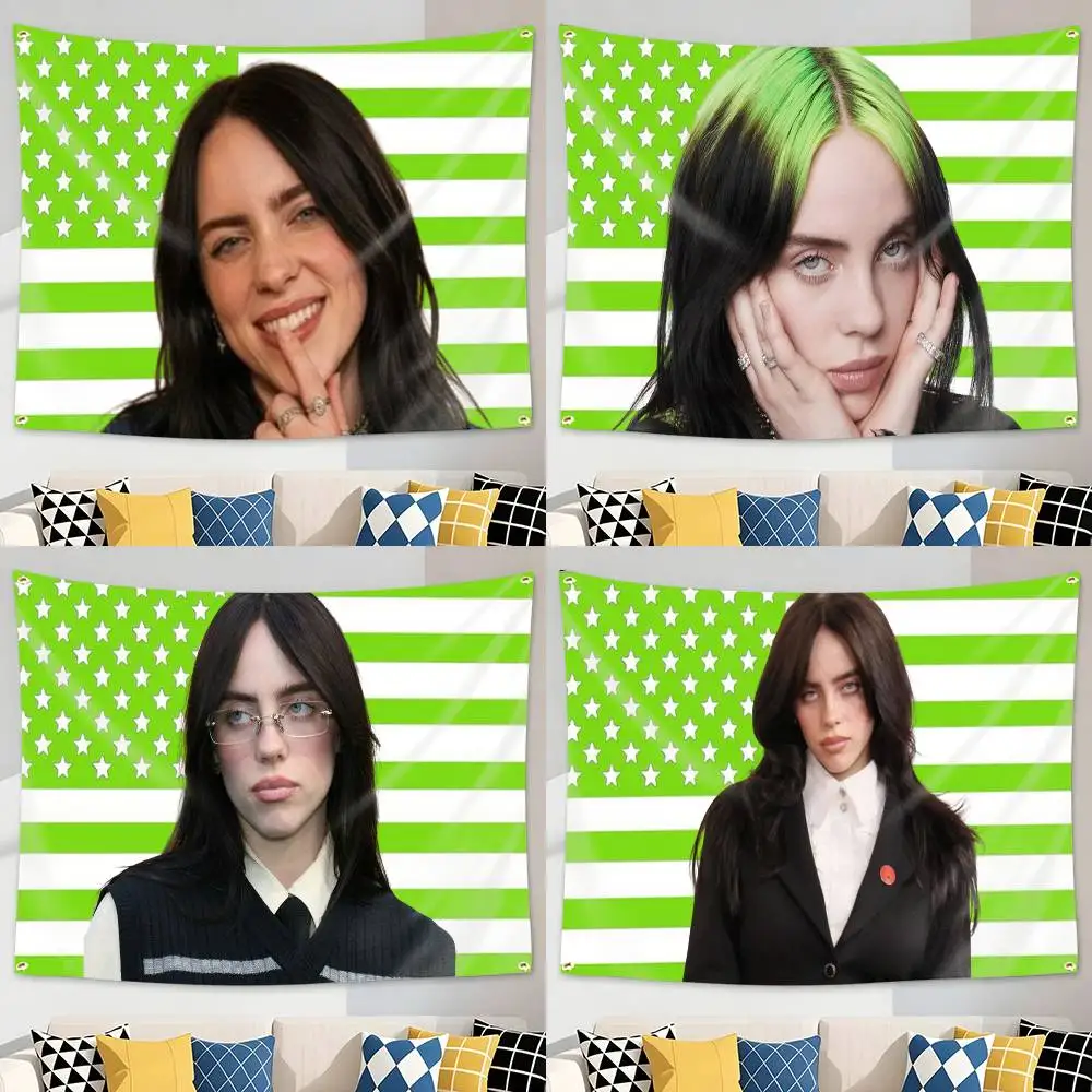 Fanart Billie Eilish US Background Flag Tapestry Banner for Bedroom Living Room Outdoor Camping Custom Supported
Fanart Billie Eilish US Background Flag Tapestry Banner for Bedroom Living Room Outdoor Camping Custom Supported