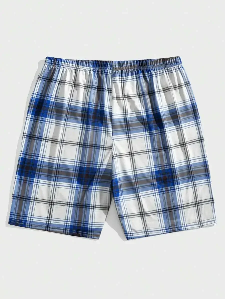 Mens Plaid Elastic Waist Lounge Sleep Shorts
Mens Plaid Elastic Waist Lounge Sleep Shorts