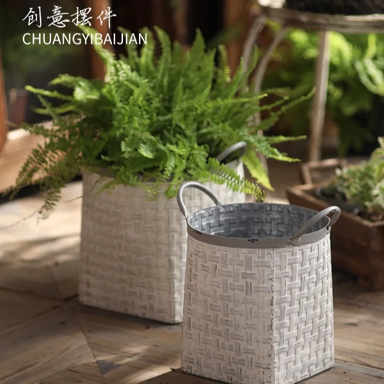 Wrought iron old flower pot set, garden courtyard balcony decoration ornament
Wrought iron old flower pot set, garden courtyard balcony decoration ornament