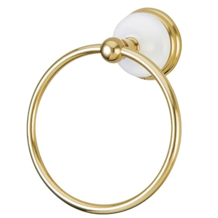 Victorian towel ring for bathroom use, polished brass material, gold color, corrosion-resistant and elegant vintage design
Victorian towel ring for bathroom use, polished brass material, gold color, corrosion-resistant and elegant vintage design