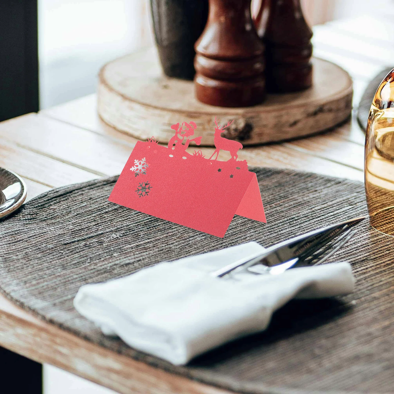 50Pcs Seating Cards Christmas Reindeer Snowman Pattern Detailed Cutout Table Place Cards for Dinner Party Holiday Gathering
50Pcs Seating Cards Christmas Reindeer Snowman Pattern Detailed Cutout Table Place Cards for Dinner Party Holiday Gathering