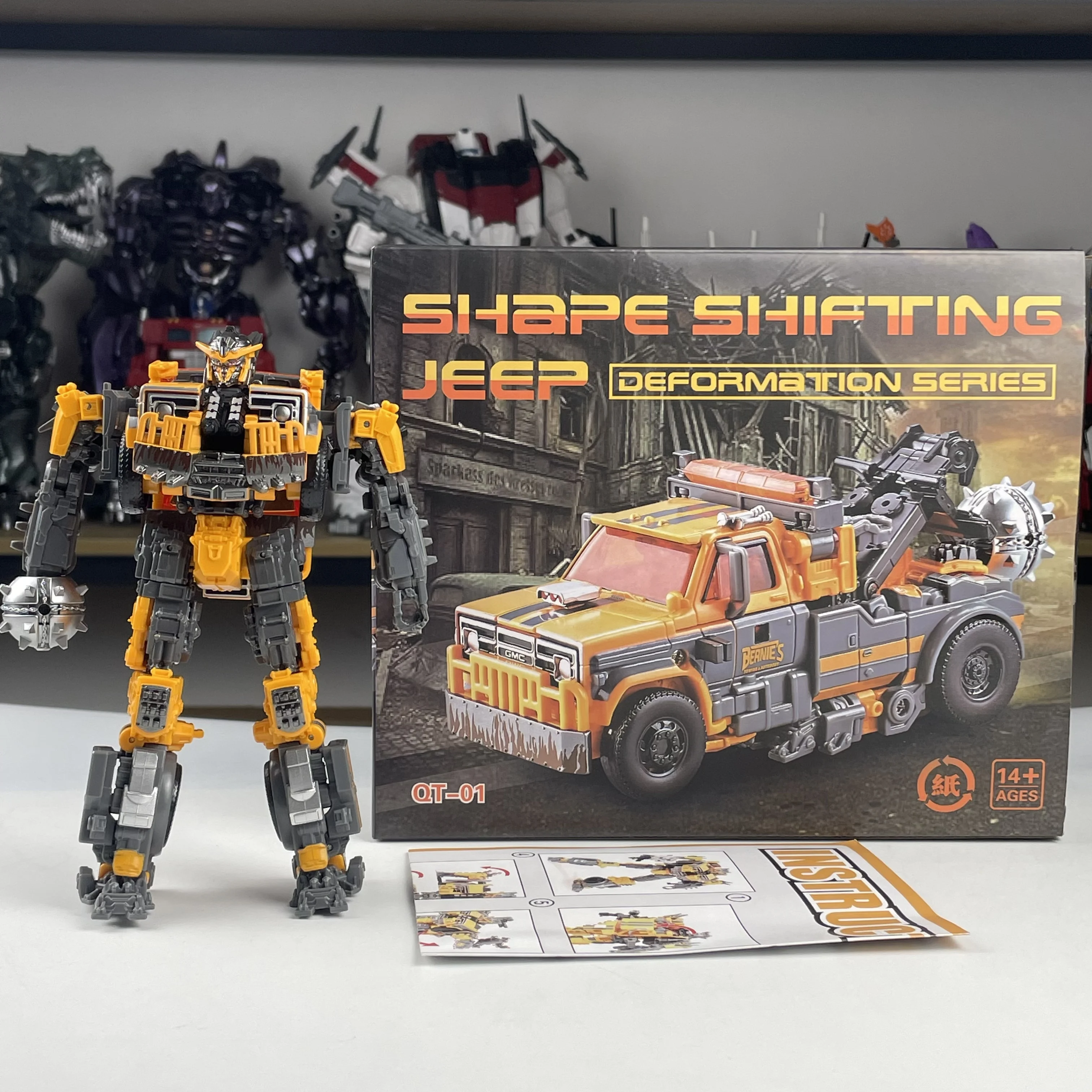 Фильм-трансформер 7 игрушек Rise of The Beasts Battletrap QT01, 18 см, фигурка, деформационный робот, сплав, аниме-модель, подарок
Фильм-трансформер 7 игрушек Rise of The Beasts Battletrap QT01, 18 см, фигурка, деформационный робот, сплав, аниме-модель, подарок