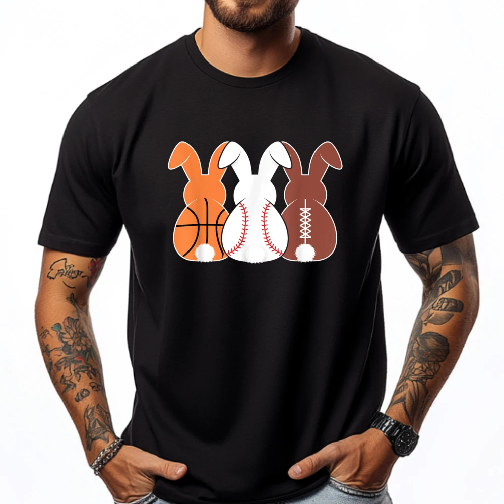 Basketball Baseball Football Sports Easter Bunny Rabbits Men Graphic Tees Summer Men's T-Shirts Gift
Basketball Baseball Football Sports Easter Bunny Rabbits Men Graphic Tees Summer Men's T-Shirts Gift
