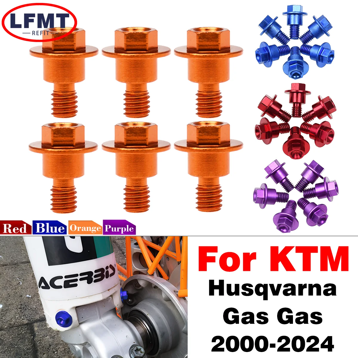 M6*12 Front Fork Guard Bolt Screw For KTM EXC EXCF XCW SX XC XCF SXF XCFW For Yamaha YZ65 YZ85 YZ125 YZ250F 450FX 450F WR250F WR
M6*12 Front Fork Guard Bolt Screw For KTM EXC EXCF XCW SX XC XCF SXF XCFW For Yamaha YZ65 YZ85 YZ125 YZ250F 450FX 450F WR250F WR