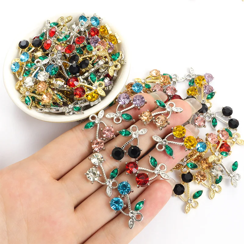 100PC/lot crystal cherry Pendant Charm dangle charms Fit For Bracelet Necklace keychain jewelrys making
100PC/lot crystal cherry Pendant Charm dangle charms Fit For Bracelet Necklace keychain jewelrys making