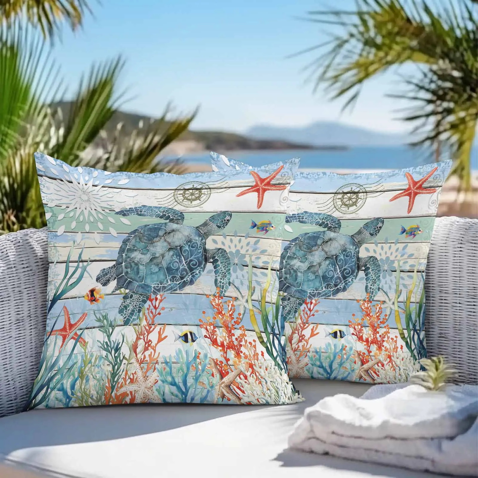 Vintage Wood Grain Turtle Summer 2/4PCS Waterproof Cushion Cover For Home Decoration 40/45/50/60/66cm Pillowcase 
Vintage Wood Grain Turtle Summer 2/4PCS Waterproof Cushion Cover For Home Decoration 40/45/50/60/66cm Pillowcase