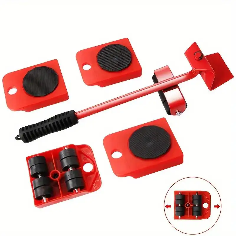 5-piece furniture lift, 3.7 "x2.95" furniture slide kit, furniture moving roller tool, 360 degree rotating pad, easy to redesign
5-piece furniture lift, 3.7 "x2.95" furniture slide kit, furniture moving roller tool, 360 degree rotating pad, easy to redesign